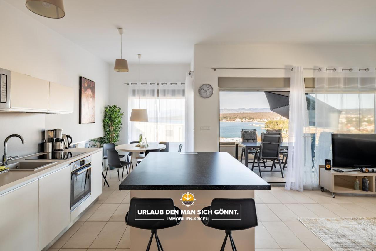 Penthouse Panorama Deluxe In Malinska Daire Dış mekan fotoğraf
