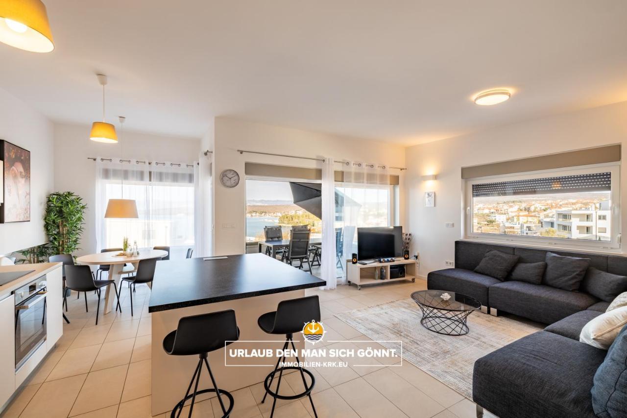 Penthouse Panorama Deluxe In Malinska Daire Dış mekan fotoğraf